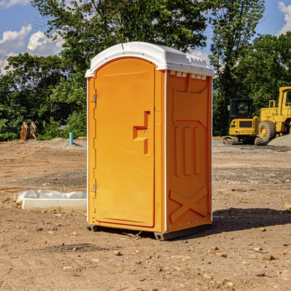 how often are the portable toilets cleaned and serviced during a rental period in Green Lake Michigan